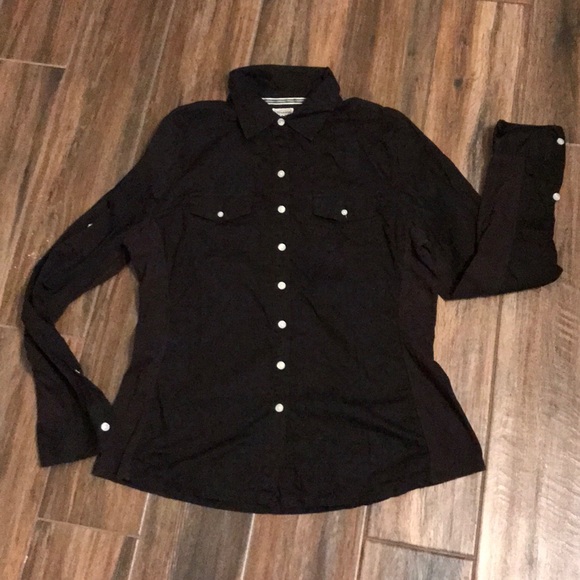 converse button up shirt womens